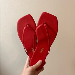 TKEES Women's Red Sandals